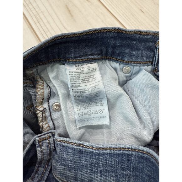 Banana Republic Women's Capri Jeans Medium Wash Petite 25/0 Stretch Denim Mid - Picture 7 of 8